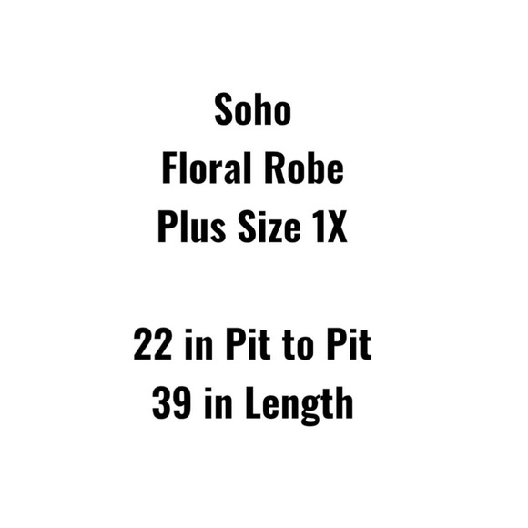 SoHo Apparel Robe Plus Size 1XL Pink Purple Short Silky Relaxed Fit Tie Belt - Picture 10 of 10